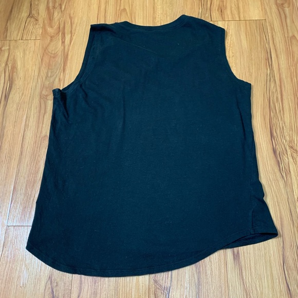 Recycled Karma LAY-Z Sleeveless Black Graphic Tank - Picture 5 of 11